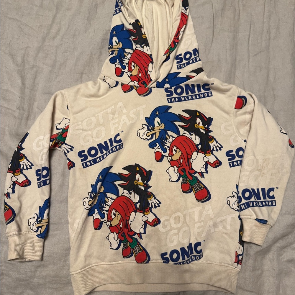 H&M Sonic the Hedgehog Cream Hoodie